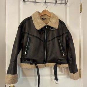 Cider NWT faux shearling jacket